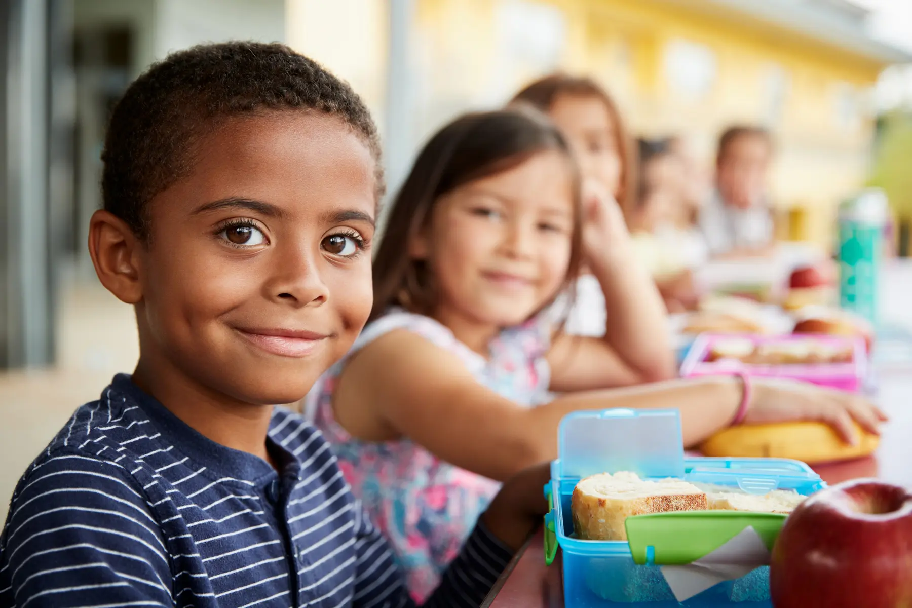 child at lunch